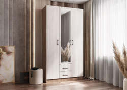 Трио Шкаф 3х-дверный Ясень шимо темный / Ясень шимо светлый