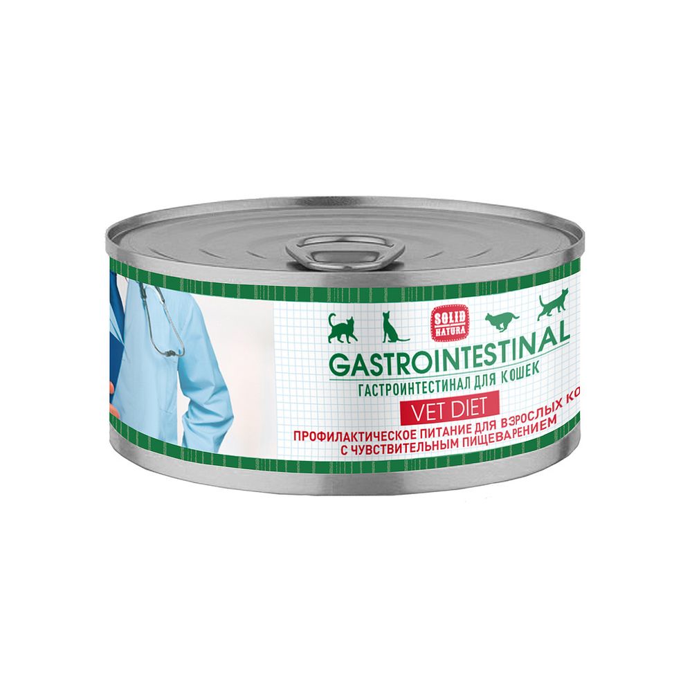 Solid Natura VET Gastrointestinal диета для кошек влажный 100 г