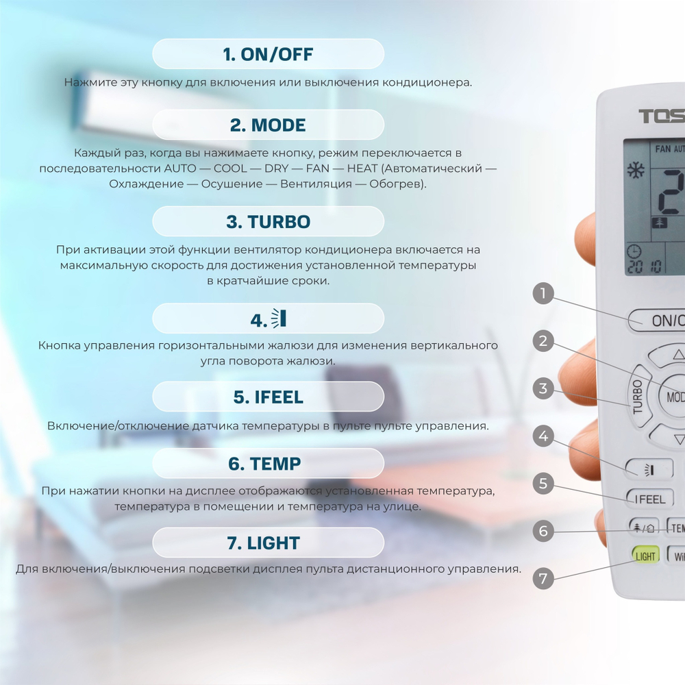 Сплит-система инверторного типа Tosot Lyra X Full DC Inverter + Wi-Fi модуль