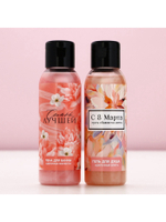 Подарочный набор «8 Марта!», гель для душа и пена для ванны 2×100 мл, мочалка для тела, Чистое счастье