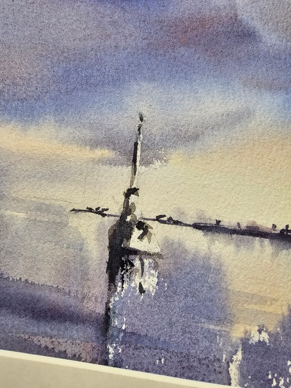 Картина авторская акварельная в паспарту 21х30 см на стену для интерьера "Севастополь"