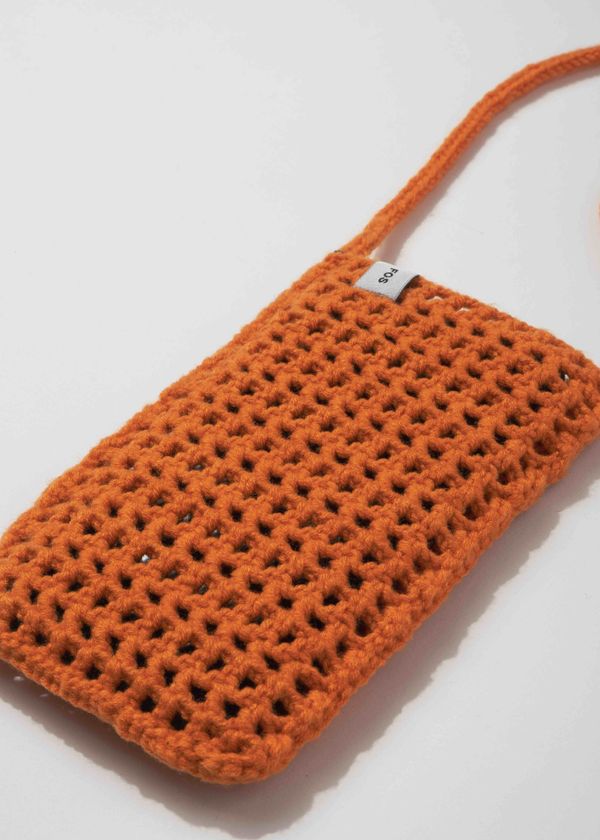 Вязаная сумочка FOS Оранжевая - фото 3