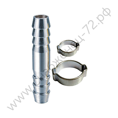 FUBAG Переходник 6мм елочка на елочку с 2- мя обжимными кольцами 9Х11мм