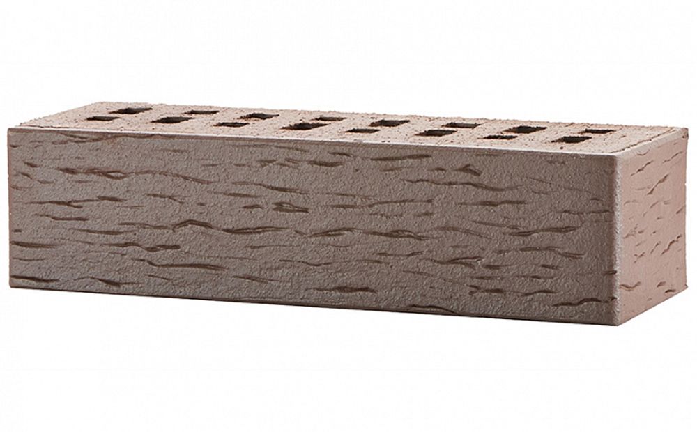 Кирпич клинкер ЛСР фасадный 0,71НФ Темно-терракотовый Флэш «Брюгге» береста М-300 250x85x65