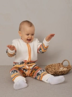 Вязаный комбинезон для новорожденных и малышей на молнии