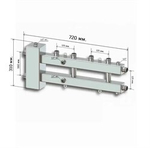 ЭТНА М2+1 Гидрострелка 80/80 Гидравлический разделитель с коллектором нержавейка Aisi 304
