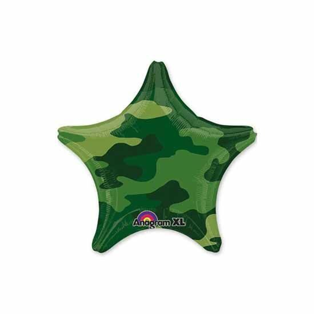 Шар звезда "Камуфляж" 45 см