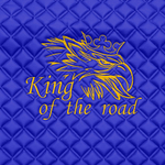 Ковры SCANIA 5 серии Р (автомат) (экокожа, синий, синий кант, желтая вышивка)