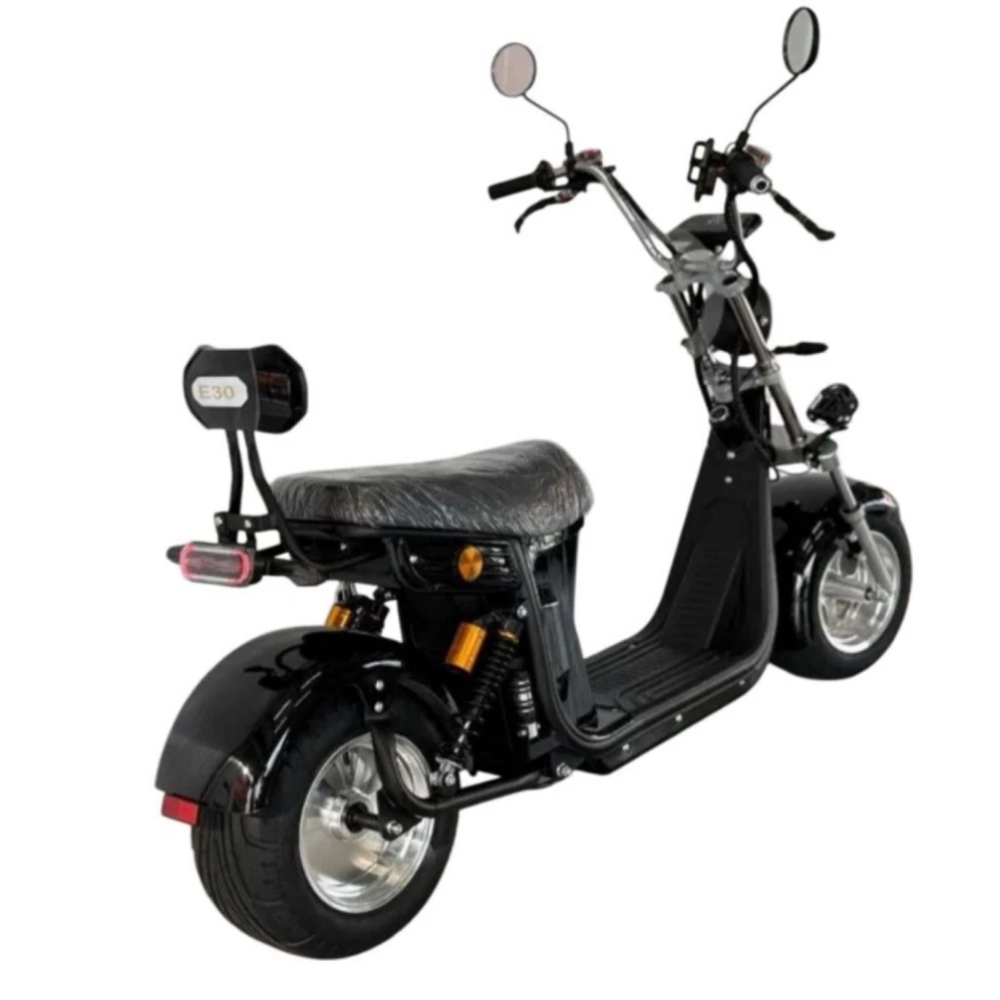 Электроскутер Citycoco GT E30 черный глянец