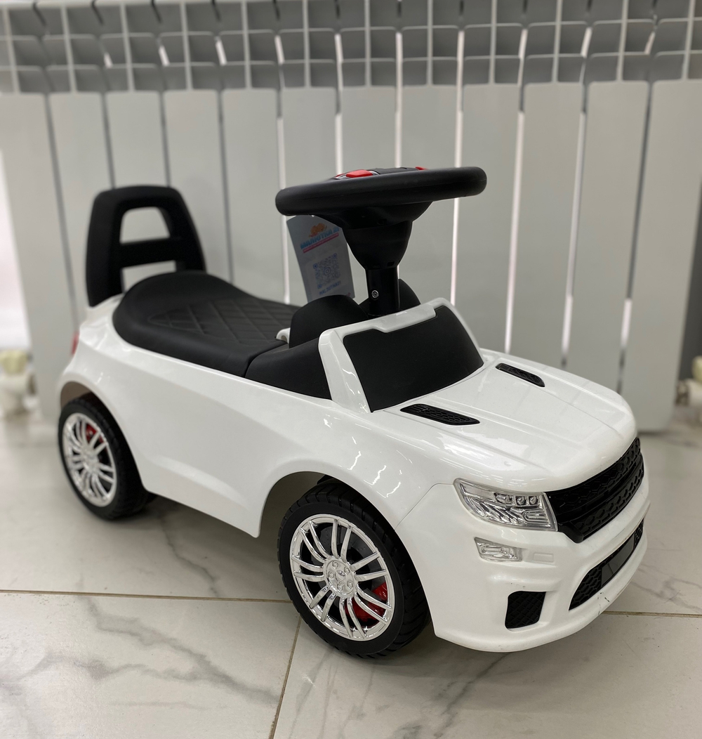 84606/Каталка-автомобиль "SuperCar" №6 со звуковым сигналом (белая)/5 №2(2)