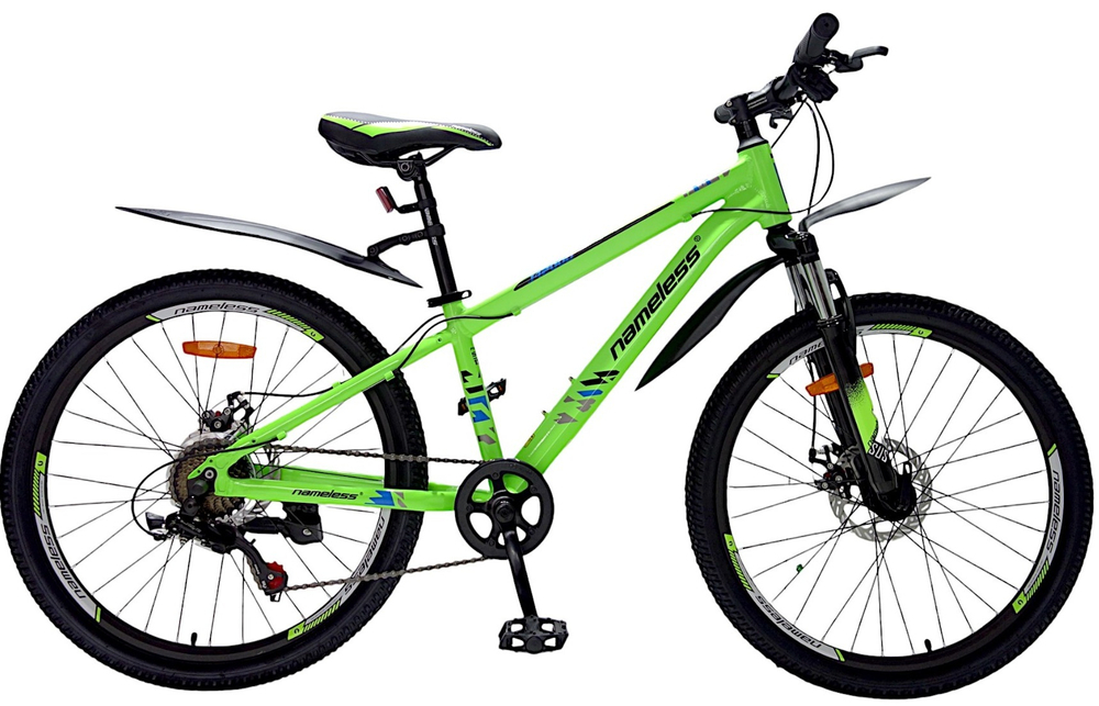 Велосипед 24" Nameless J4200D, салатовый неон, 12,5"
