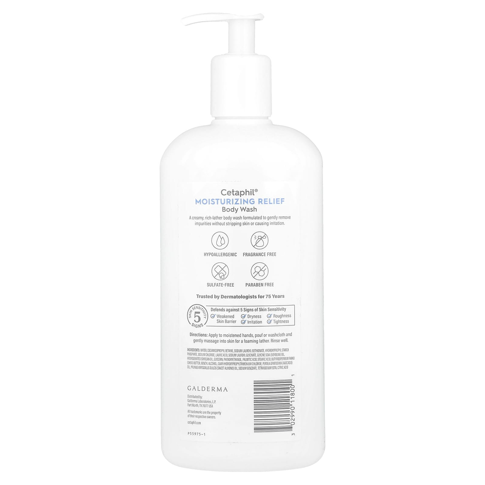 Cetaphil, Увлажняющее средство для душа, для сухой и чувствительной кожи, 591 мл (20 жидк. Унций)