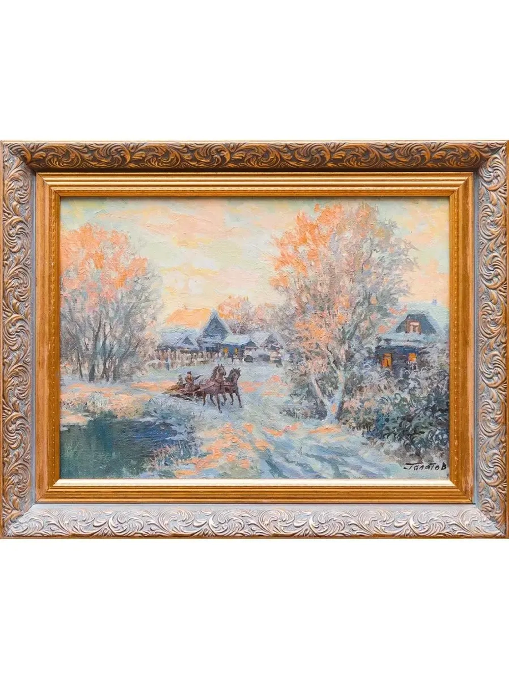 Картина маслом "Зима" Галатов