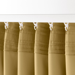 IKEA MAJGULL  (ИКЕА МАЙГУЛЛ)  -  Шторы, 1 пара, на ленте/бежевый/желтый, 145x300 см