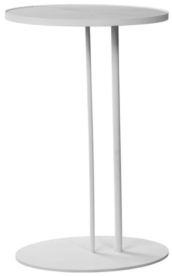 Журнальный столик Stone овальный 015, белый