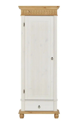 Шкаф Хельсинки для прихожей белый воск/антик