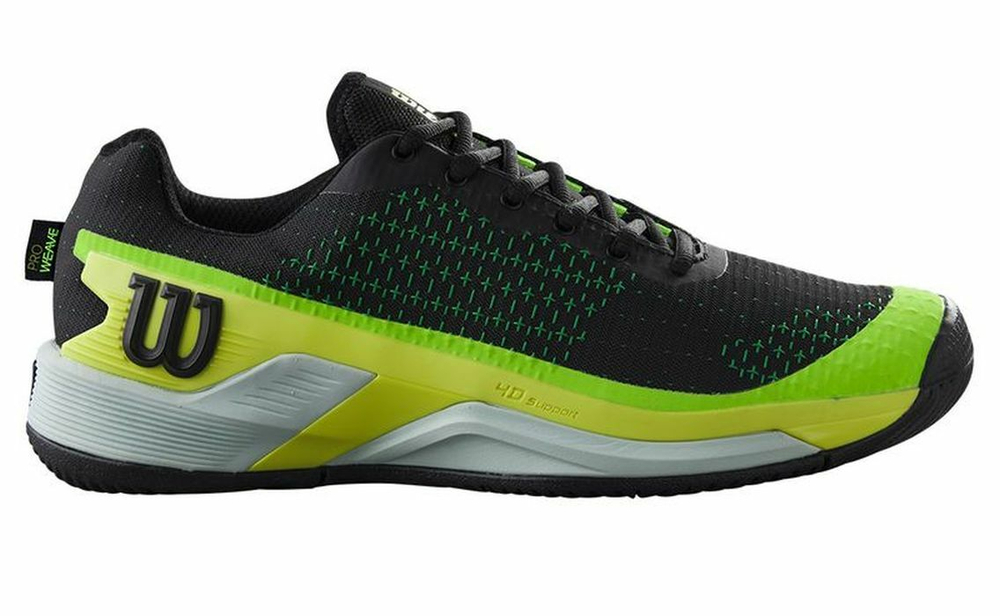 Теннисные кроссовки Wilson Rush Pro Extra Duty - black/safety yellow/green