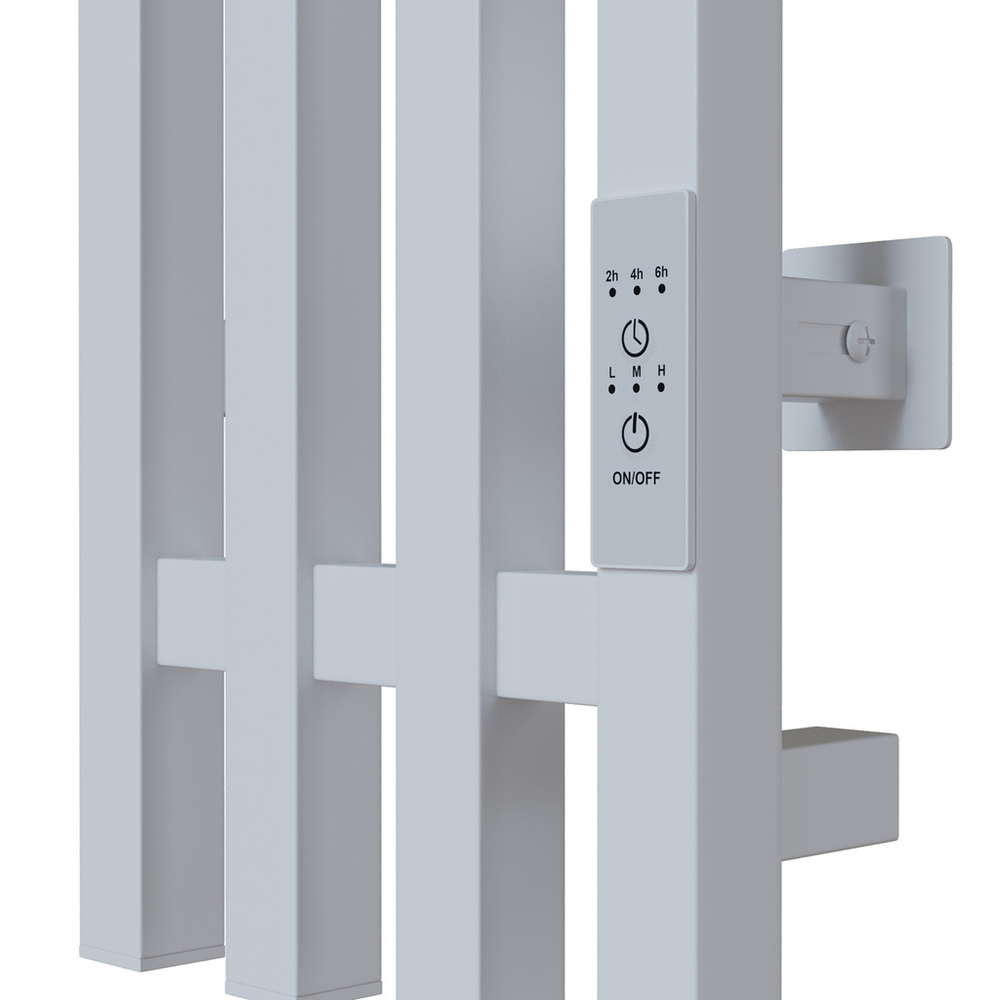 Полотенцесушитель MIXLINE MOON QUADRO WHITE 120/15 (таймер,206 Вт) электрический БЕЛЫЙ