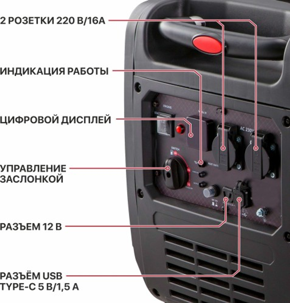 Генератор бензиновый P.I.T. PGE 4500-G инверторный PGE4500-G