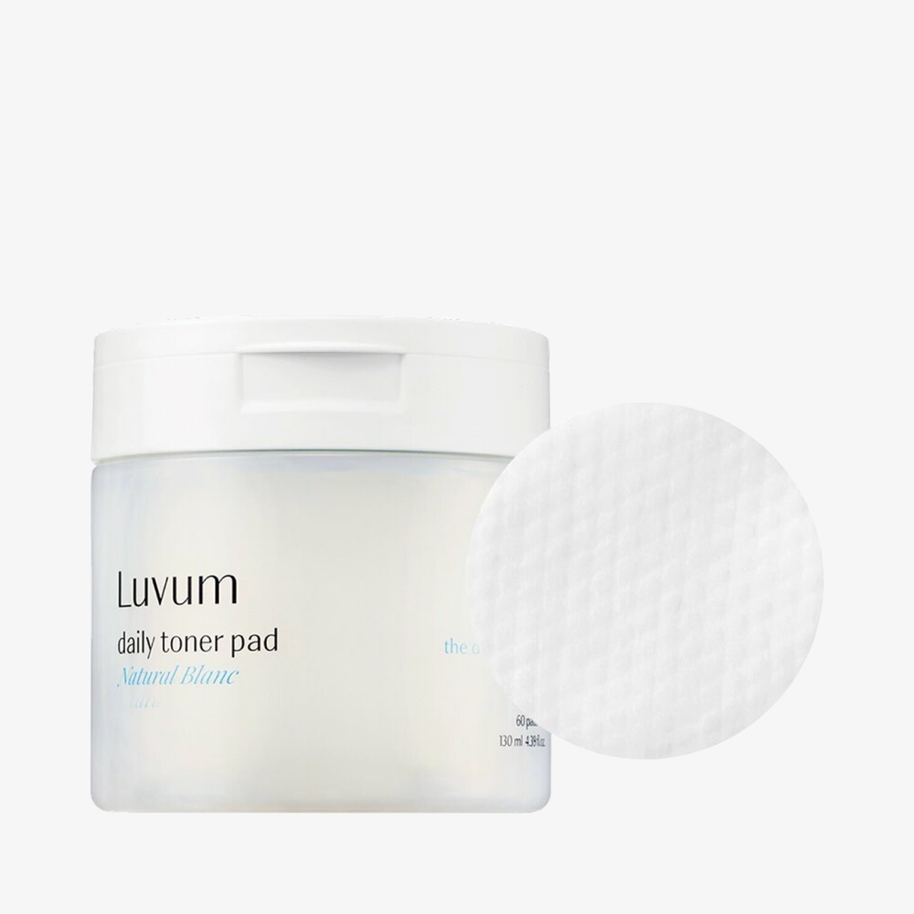 LUVUM Тонер-пэды увлажняющие Natural Blanc Daily Toner Pad (130 мл, 60 шт)