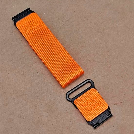 Нейлоновый ремешок Hemsut Rugged 26 мм для Garmin Fenix 7x 6x 5x, Tactix 7 Delta, Enduro 2, Instinct 2X быстросъемный (Оранжевый)