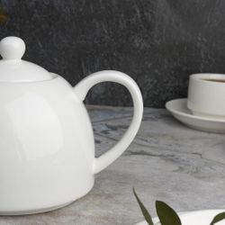 Чайник 760 мл d 13,2/6,8 см h12 см белый фарфор P.L. Proff Cuisine [1]