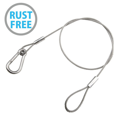 KUPO SW-01ST dia. 3,2mm, 75 cm length safety wire Тросик страховочный