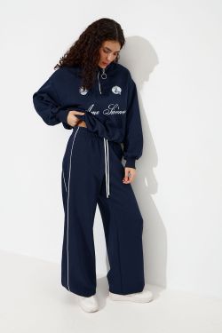 Олимпийка с короткой молнией "Âme Sirène" цвета нейви