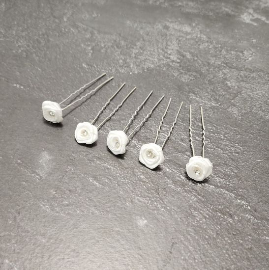 Набор шпилек "Розы большие" латекс, 3 шт, бирюза