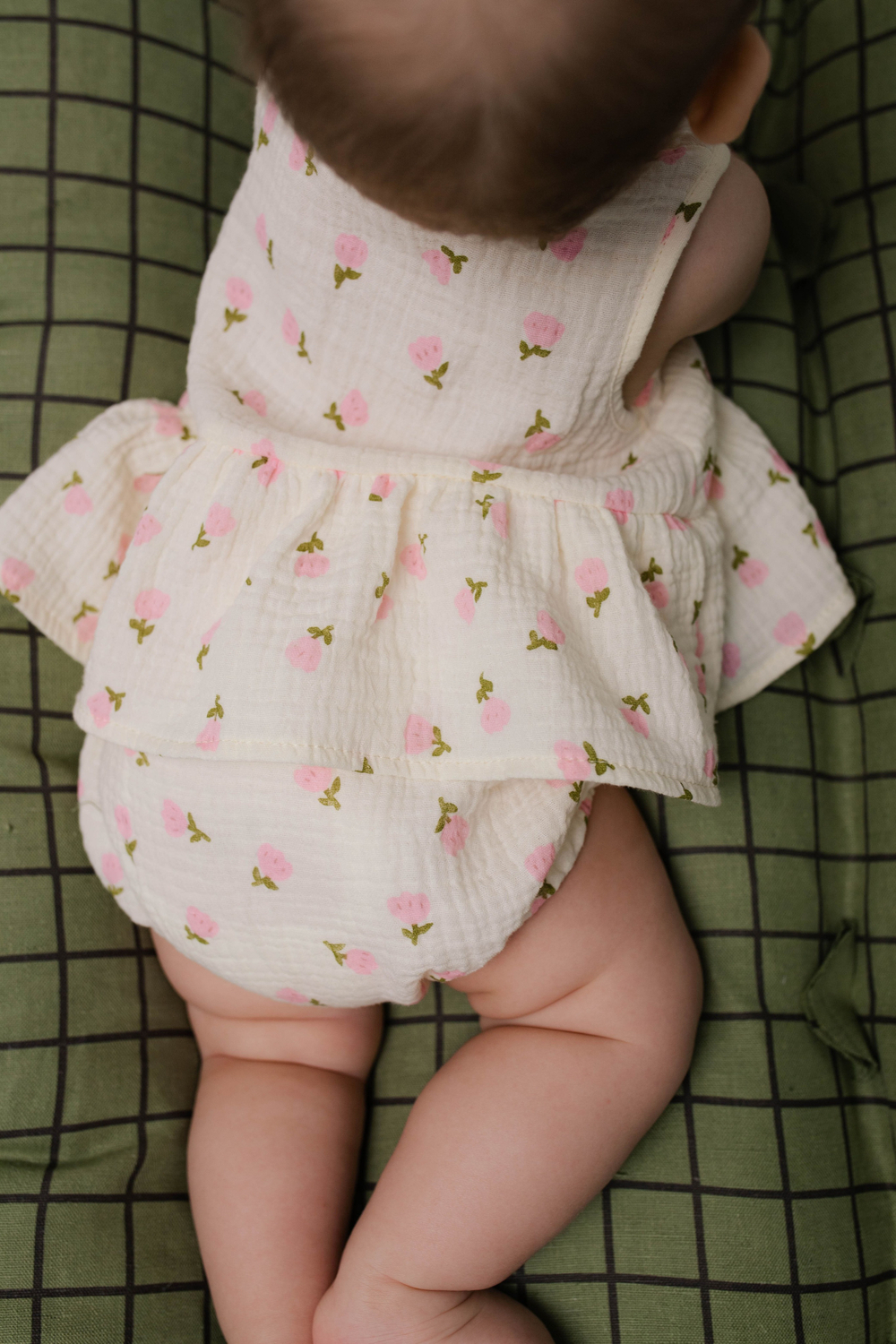 Боди-платье из муслина (цветочки)