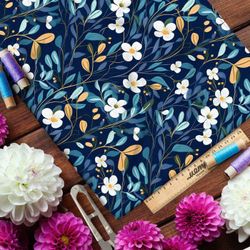 Ткань премиум флис цветочная сюита