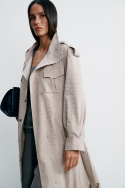 Тренч TEONA длинный, бежевый