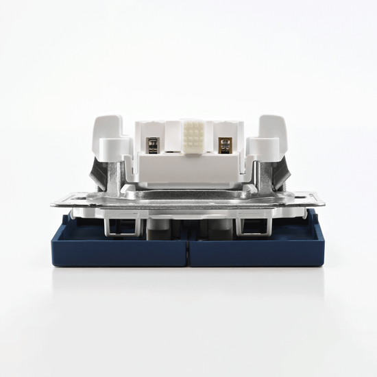 Выключатель для жалюзи 2-кл. ArtGallery 2х (сх. 4) 10А быстрозажим. клем. механизм аквамарин SE GAL001119S