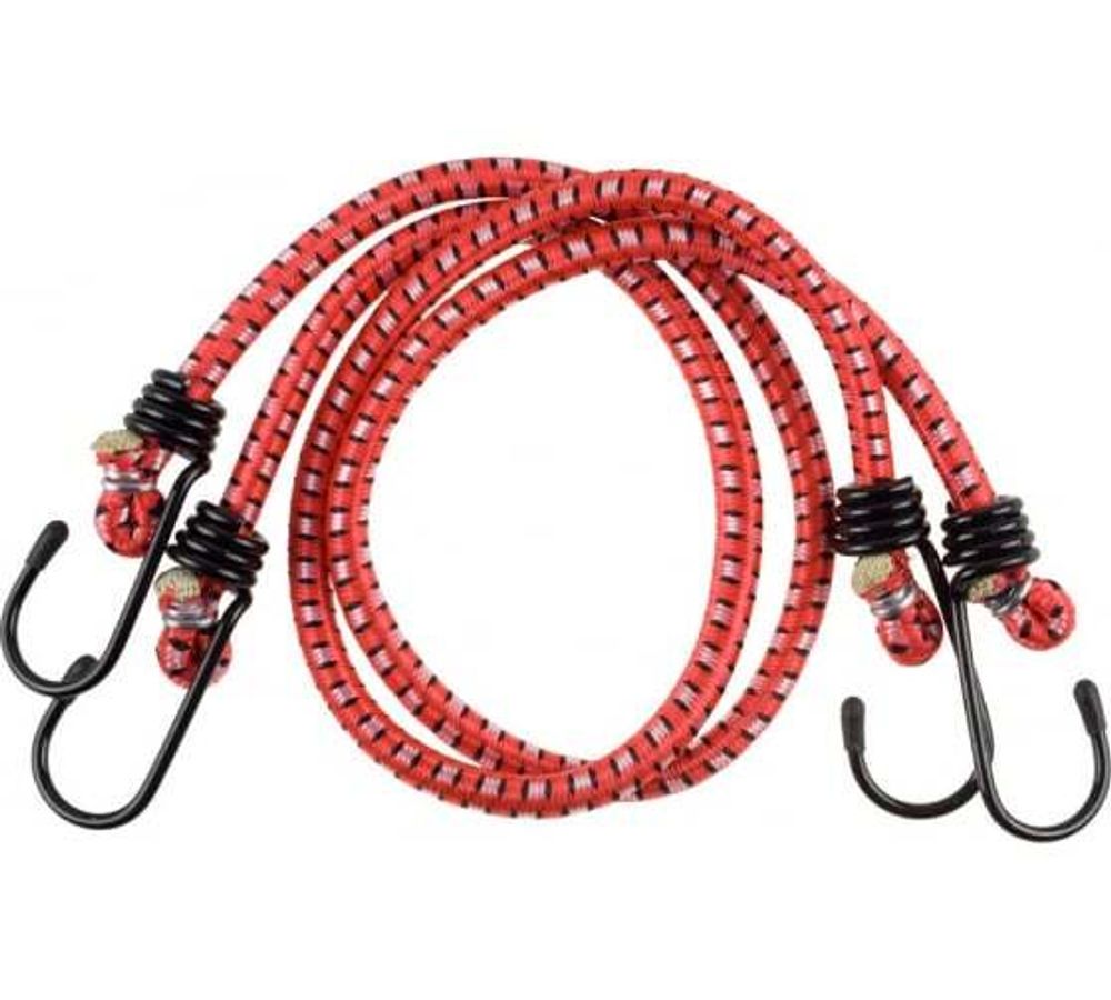 Шнур STAYER крепежный резиновый, со стальными крюками, 60см, 2шт