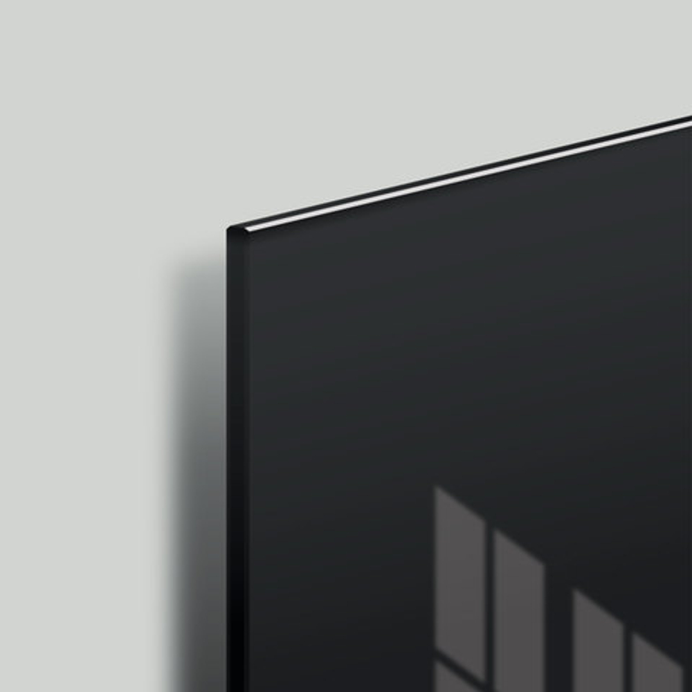 Доска магнитно-маркерная стеклянная 60х90 см, 3 магнита, ЧЕРНАЯ, BRAUBERG, 236748