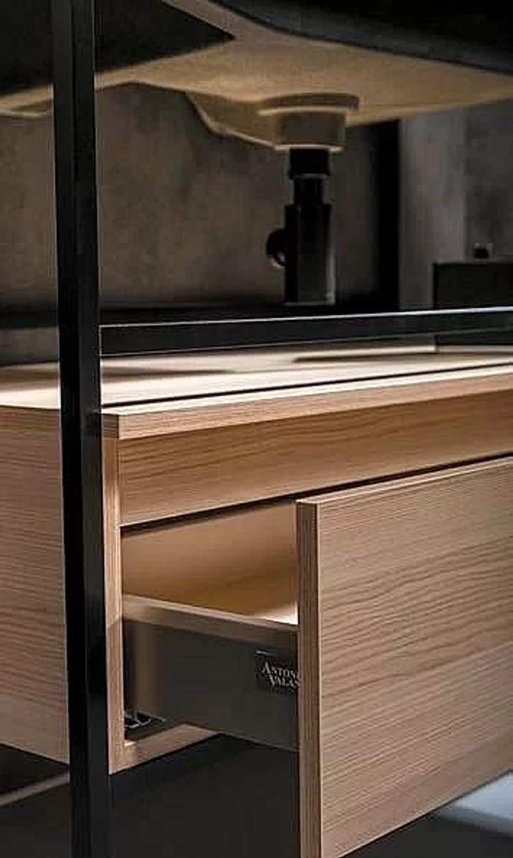 Тумба с раковиной Armadi Art Loft 80 светлое дерево