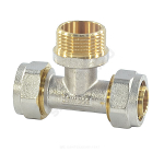 Тройник МП латунь никель обжим Дн 20х3/4"х20 НР ГОСТ 32415-2013 7014 Aquasfera 7014-02