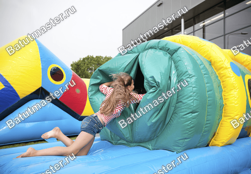 Коммерческий надувной батут "Тоннель гусеница"