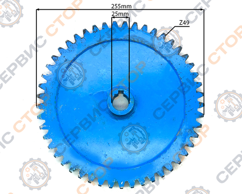 Шестерня (звездочка) приводная ременной передачи горки Z-49 Anna
