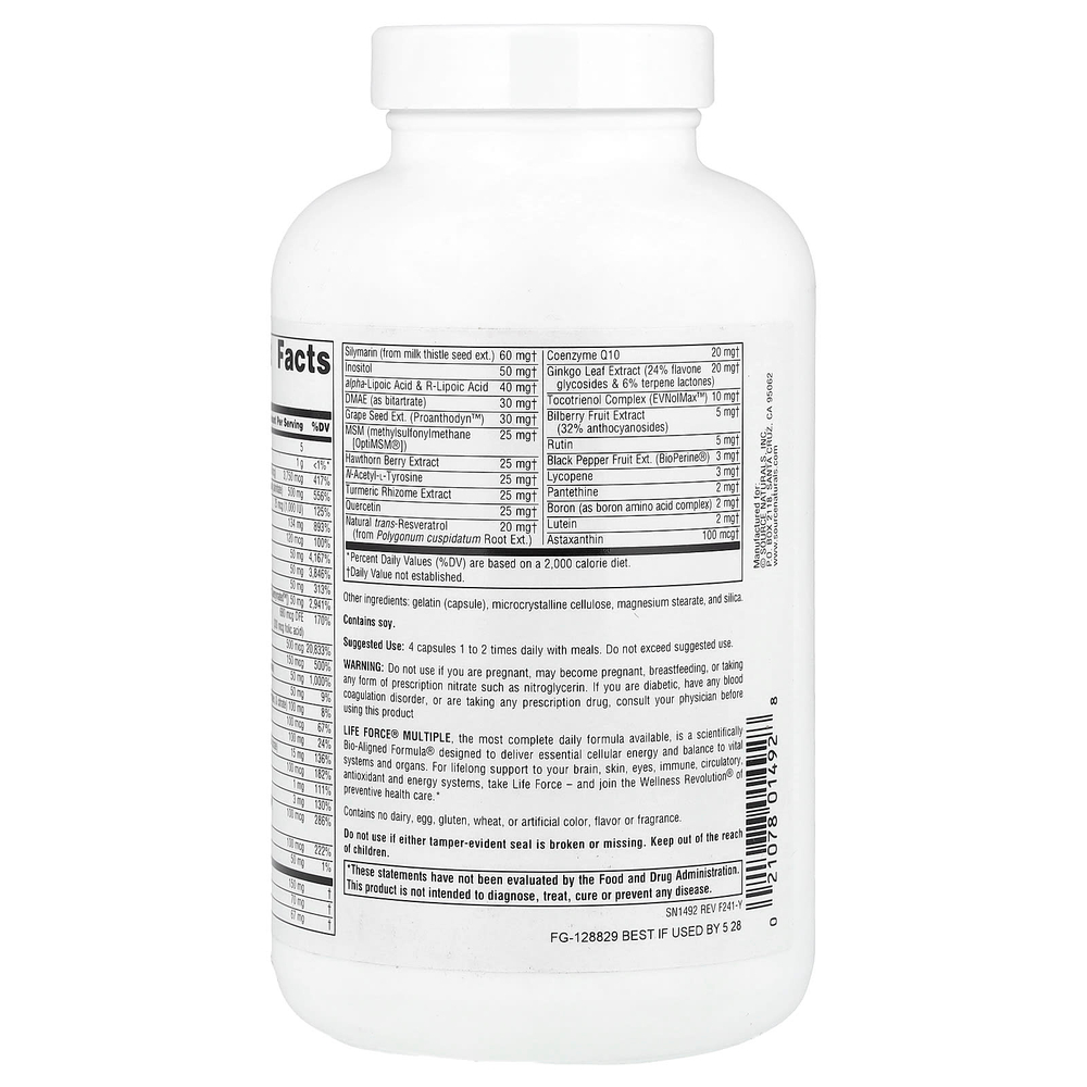Source Naturals, Life Force® Multiple, без железа, 180 капсул