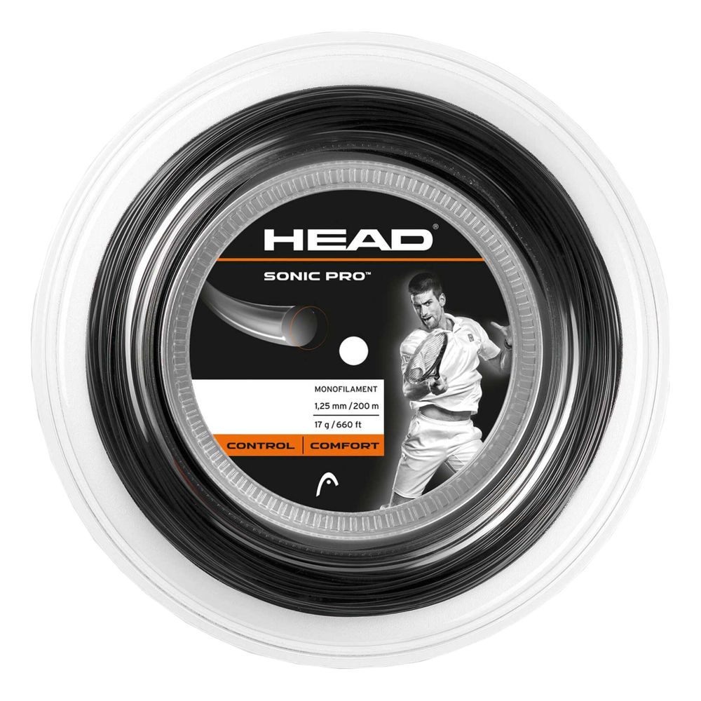 Струны теннисные HEAD Sonic Pro String Reel 200m - Black