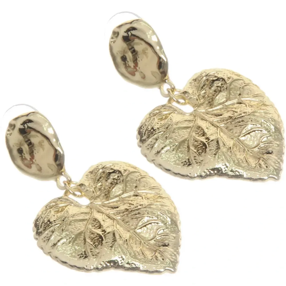 Серьги «ЭЛЛОДИ», листья, цвет золото и серебро, 3*5см