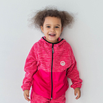 Толстовка со вставками "Розовый меланж"