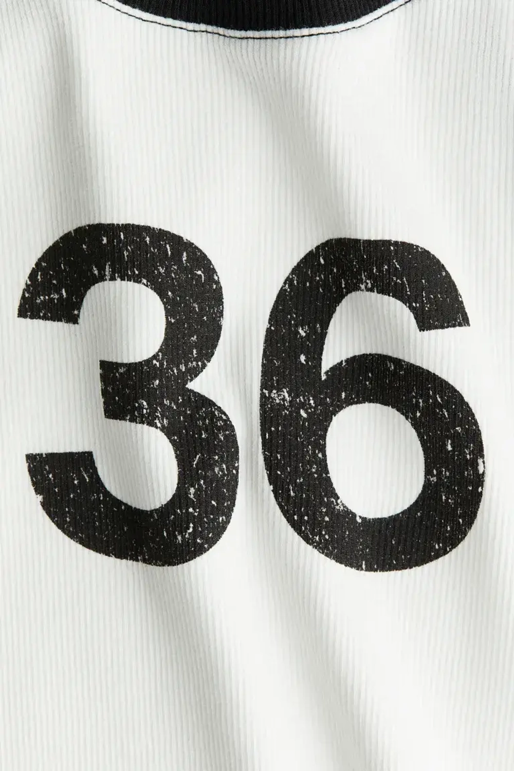 H&M Платье с принтом и рукавами реглан, белый