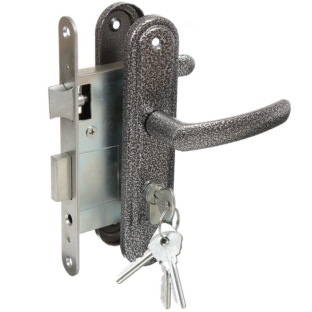 Замок врезной Зенит, ЗВ4-3.08, БП-00010589, ручка в комплект, цилиндровый, серебр