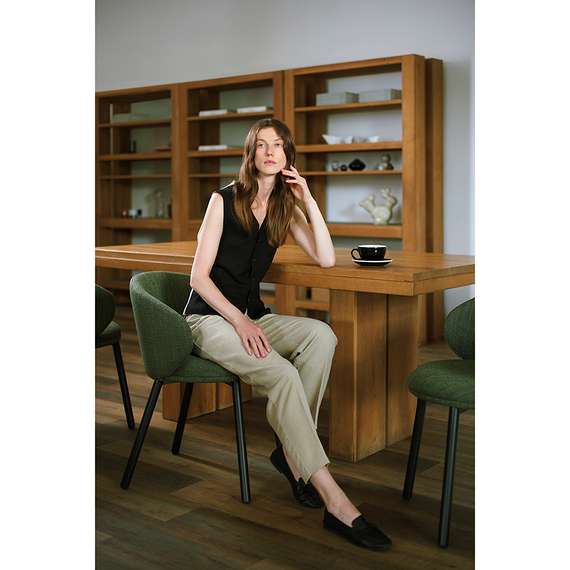 Стул Comfy, зеленая рогожка