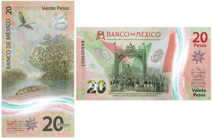 20 песо 2022 Мексика