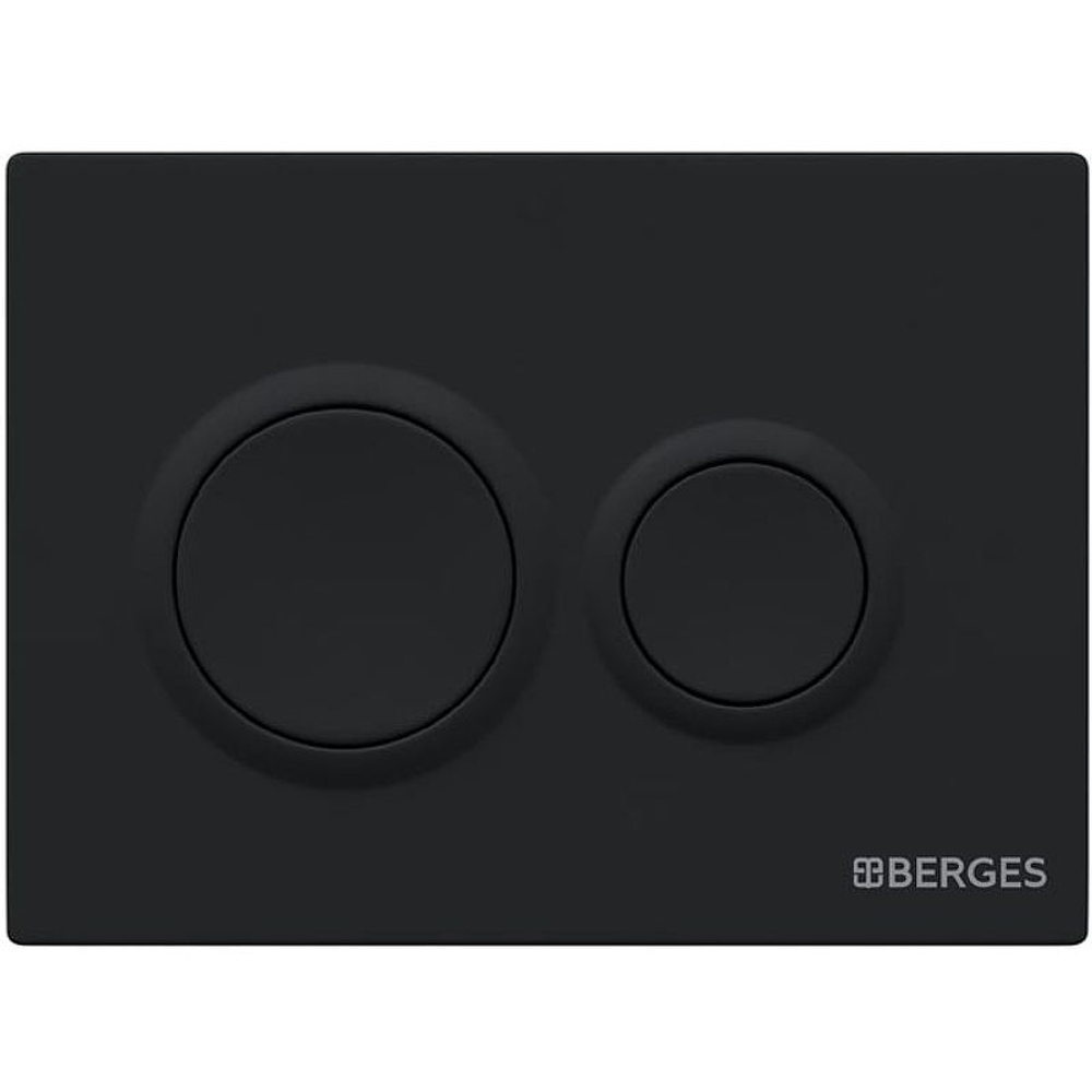 Кнопка BERGES для инсталляции NOVUM O5 Soft Touch черная 040065