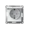 Розетка 1-м СП AtlasDesign 16А IP20 с заземл. защ. шторки с крышкой механизм бел. SE ATN000146
