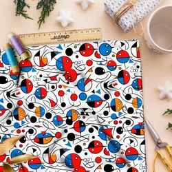 Ткань премиум сатин призрачный космос